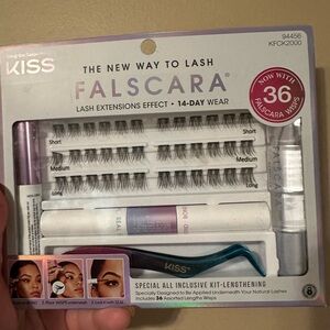Kiss Falscara Lash Extensions Kit - White, Purple, Teal
